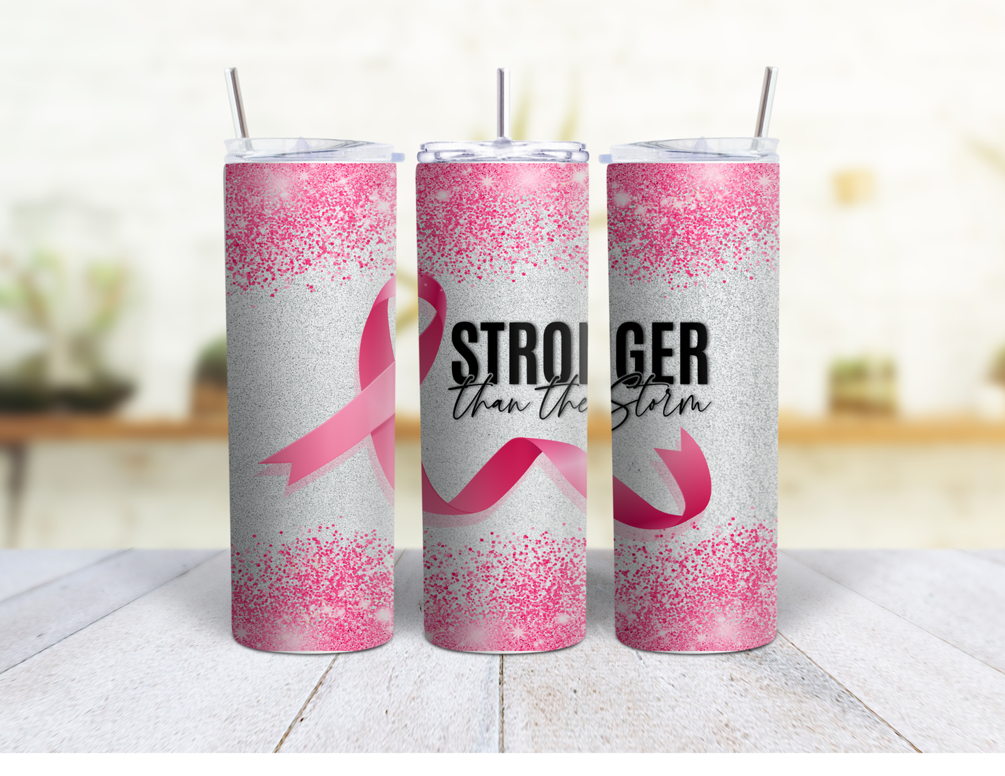 Tumbler - Stronger Than The Storm 20oz Skinny Tumbler